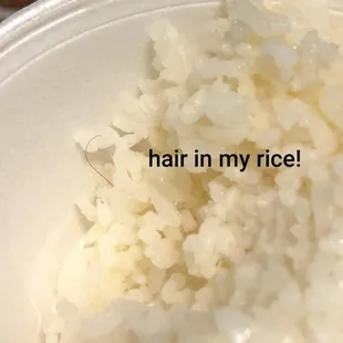 Hair in my rice