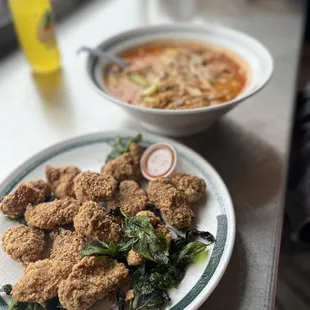 Popcorn chicken and PHO