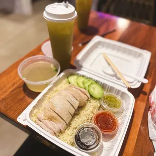 GGG combo with skin on, large sugarcane drink