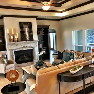 Staging the entire house at the showcase home for the Parade of Homes.