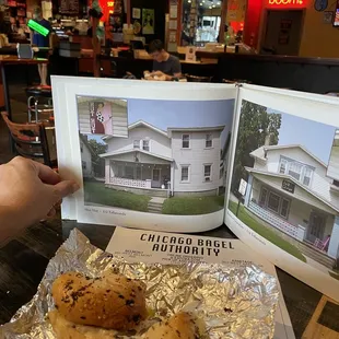 Awesome spot for Miami U alumni to enjoy a steamed bagel sandwich &amp; flip through a memory book of names of campus houses!