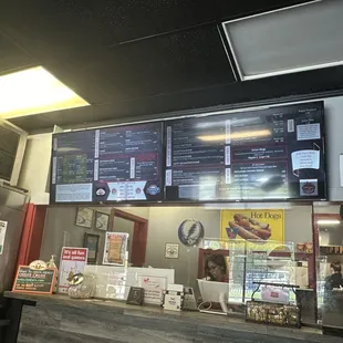 Menu and ordering area