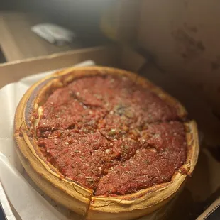 The Masterpiece Pizza deep dish