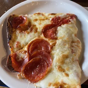 Thin crust pepperoni