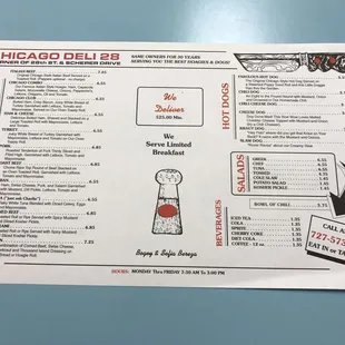 Whole menu. 10.27.16.