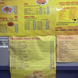 Full menu