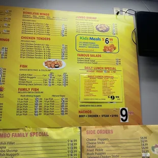 Full menu