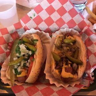Chicago style hot dog and maxwell street hotdog is bomb