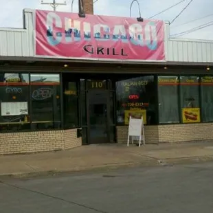 the front of the restaurant