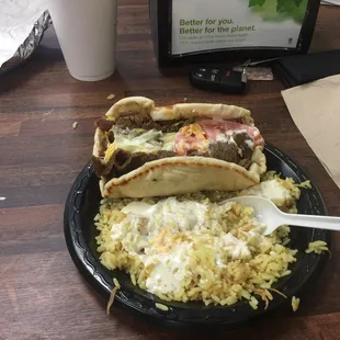 $8.27 combo meal with rice (instead of fries)... yummy!