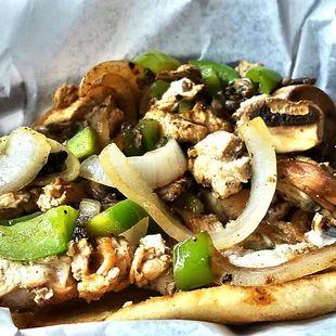 Chicken Philly Gyro with extra veggies.