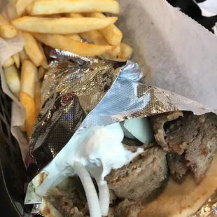 Original gyro and fries.