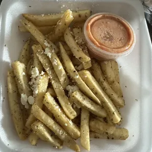 Greek fries large