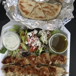 Chicken souvlaki combo #11 YUM