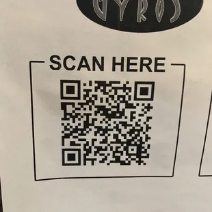 QR for current menu