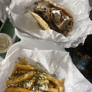 GREEK FRIES and GYROS PITA