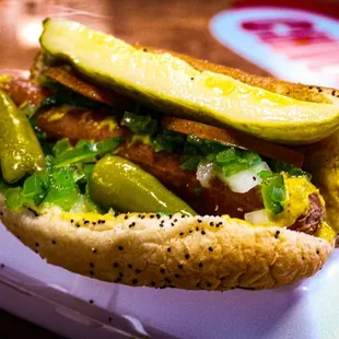 Chicago-Style Hot Dog More food pics on Instagram @CheatDay_SA