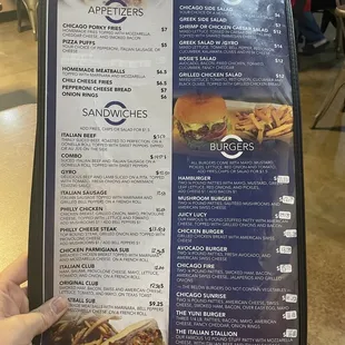 Menu (updated 1/2/2022)