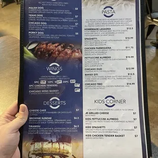 Menu (updated 1/2/2022)