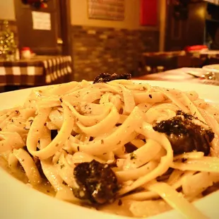 Pasta with snails in Garlic Butter. Chose fettuccine pasta