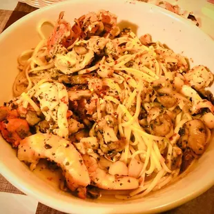 Seafood pasta special