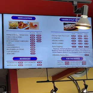 Menu as of June 2022