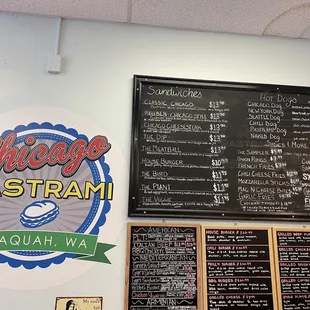 Sign and menu