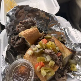 Half of the large sub