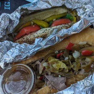 Best of Both Worlds - Italian beef &amp; Chicago dog
