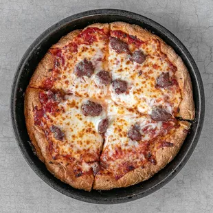 a pizza in a pan