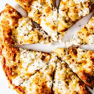 a sliced pizza