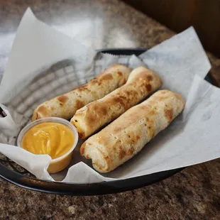 Try our Pepperoni Breadsticks- packed with chopped pepperoni and cheese, served with your choice of dipping sauce.