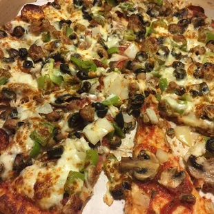 You can tell which one is a real Chicago style pizza and which one is theirs. This is theirs.