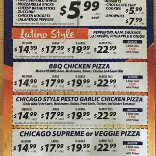 Try one of our Specialty Pizza&apos;s. Update 6/6/2018