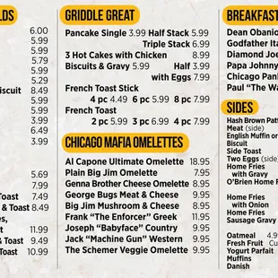 Breakfast Menu