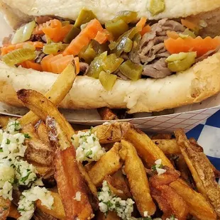 Italian Beef with Garlic fries