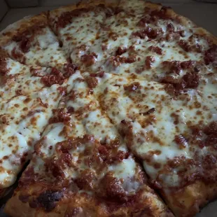 Chopped pepperoni and sliced pepperoni pizza