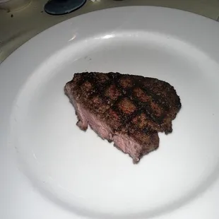 Grilled Filet Mignon. Very delicious and full Of flavor. Ask for the garlic butter topping. You won&apos;t be disappointed.