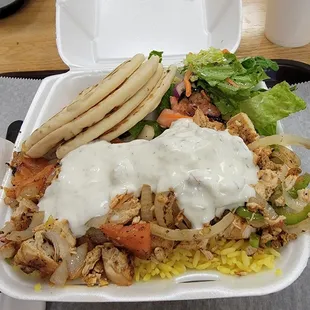 Chicken shawerma plate