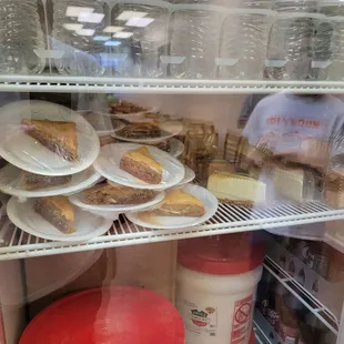 Baklava and cheese cake