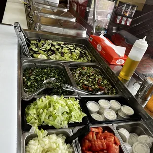 interior, salads