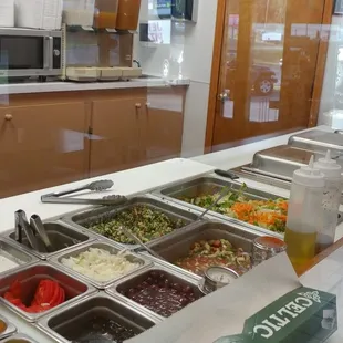 a variety of salads
