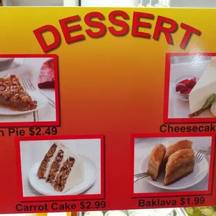 Dessert Options