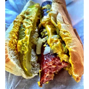 Maxwell Street Polish @ Chicago Style @ Milwaukee, WI Gyros Wings Italian Beef Chicken Polish Sausage Jim Shoe Sandwich etc. Cool !