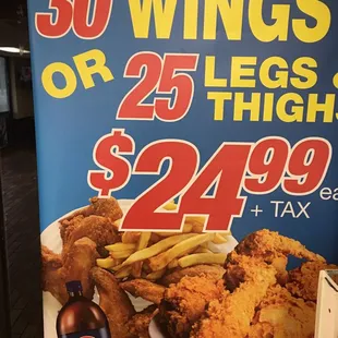 chicken wings and fried chicken