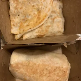 Burrito and Quesadilla