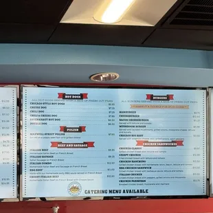 sushi and sashimi, menu