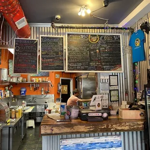 menus on the wall