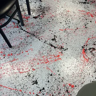 Splatter paint floor