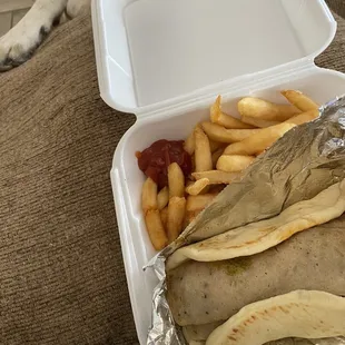Gyro with fries